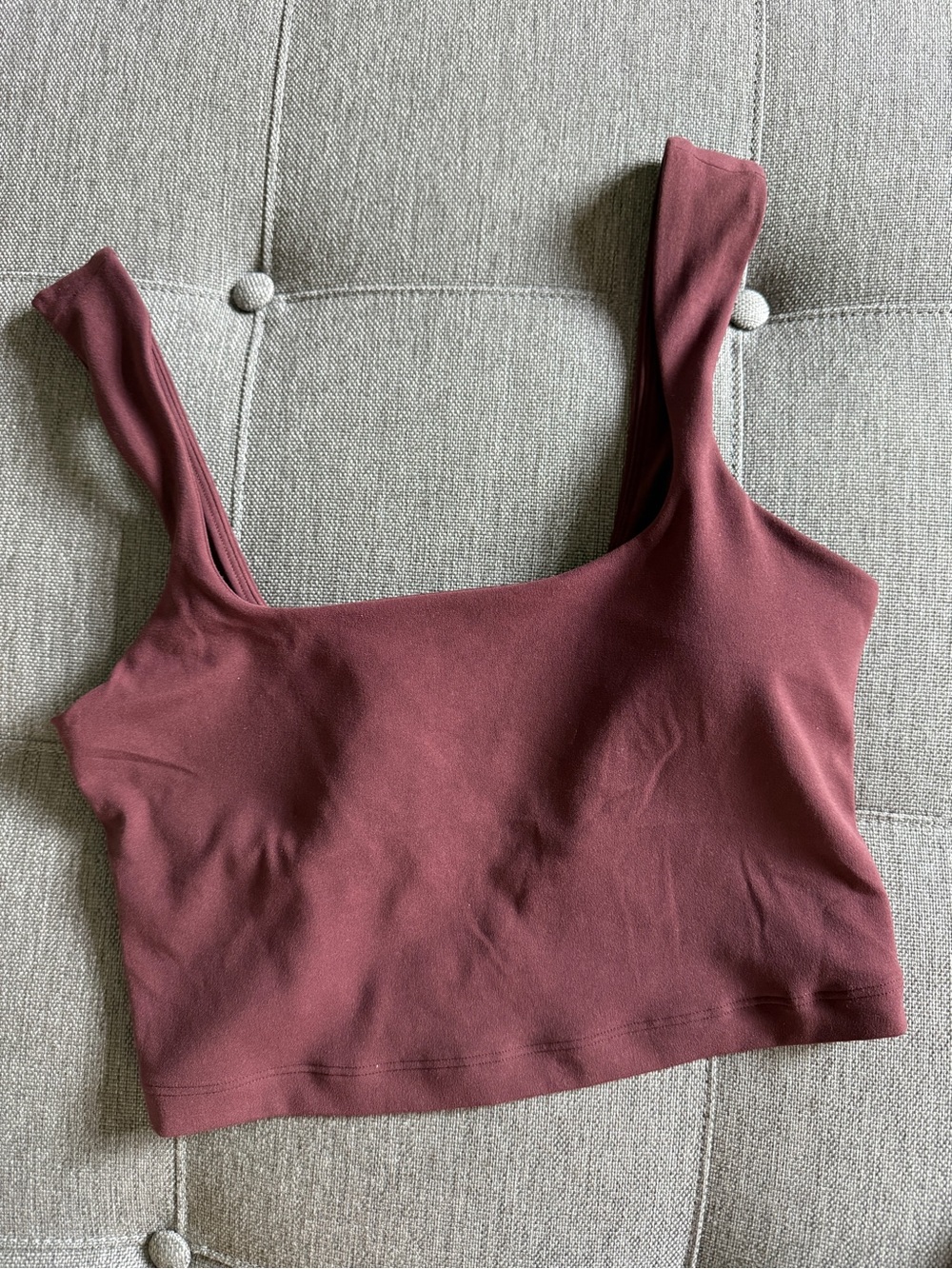 Athleta Square Neck Crop Tank - Dusty Mauve